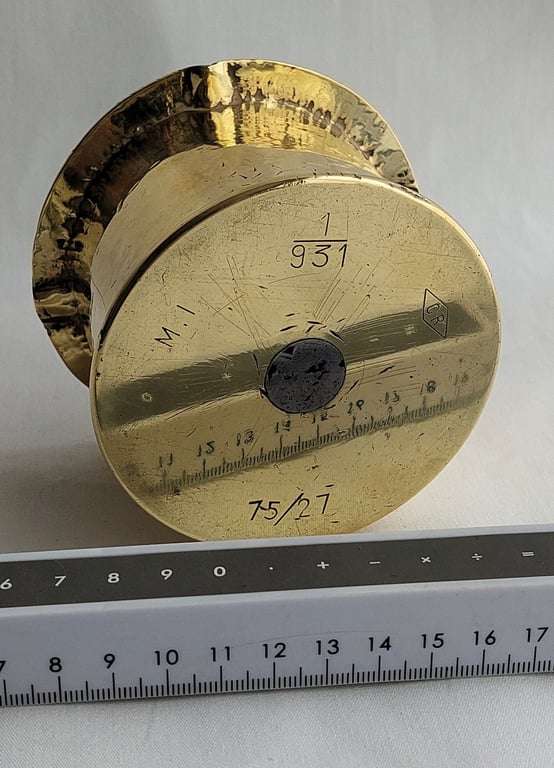 Trench Art - 1 Off Brass Shell (Shaped in the shape of an ashtray) - 75 mm Caliber - Italian Bras...