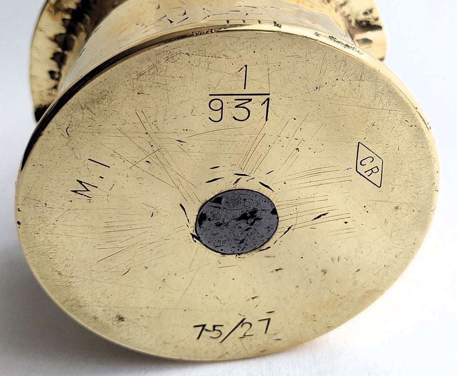 Trench Art - 1 Off Brass Shell (Shaped in the shape of an ashtray) - 75 mm Caliber - Italian Bras...