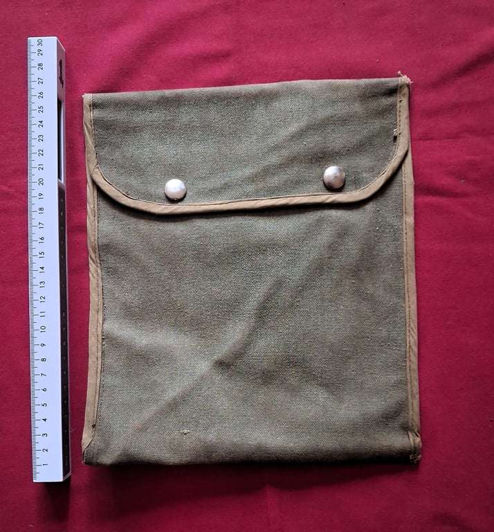 SADF Canvas Document Pouch  Khaki with Green Waterproof Lining - SADF Canvas Document Pouch ...