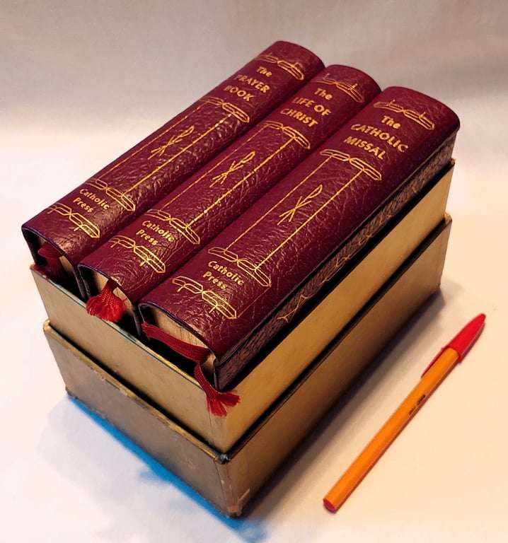 The Library of Catholic Devotion - A Box set of 3 Books - Leather bound