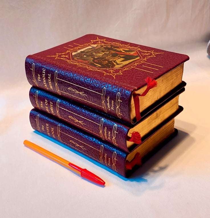 The Library of Catholic Devotion - A Box set of 3 Books - Leather bound