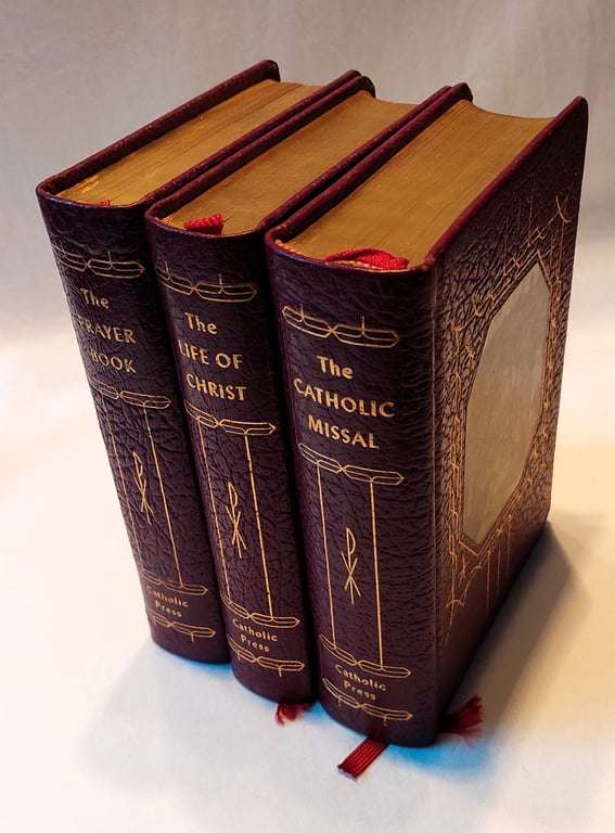 The Library of Catholic Devotion - A Box set of 3 Books - Leather bound