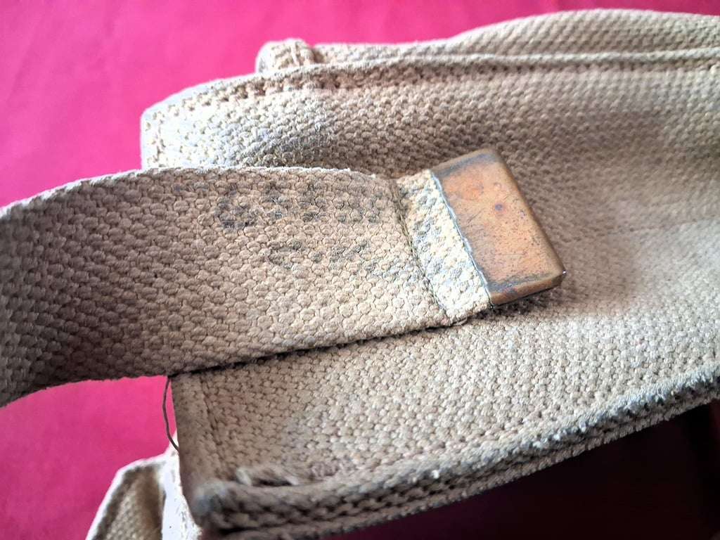 Rare Original WW2 South African / British P37 Canvas Pouch with Shoulder Sling (1939 Pattern - Di...