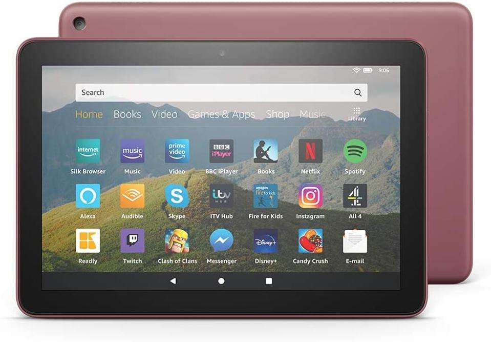 Amazon Fire HD 8 Tablet | 32GB Wi-Fi 8 Inch - Plum / Red