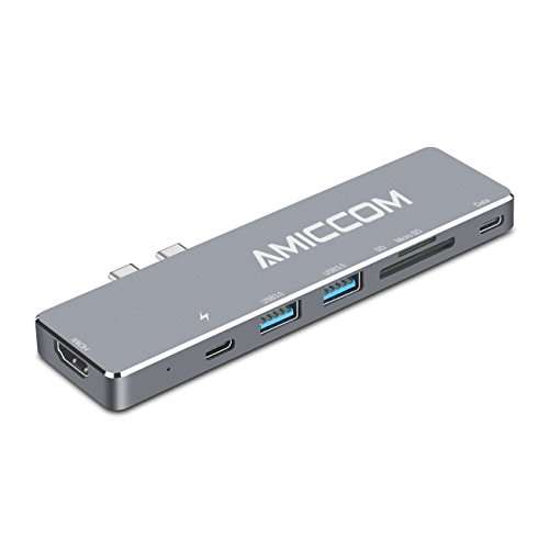 AMICCOM Type-C Hub for MacBook - Compact and Lightweight USB C Hub Adapter for A