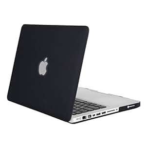 MOSISO Plastic Hard Shell Snap On Case Cover for Old MacBook Pro 13 with CD-ROM Model: A1278 (Black)