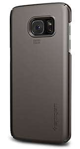Galaxy S7 Edge Case Spigen Thin Fit Exact-Fit Gunmetal Premium Matte Finish Hard Case for Sams