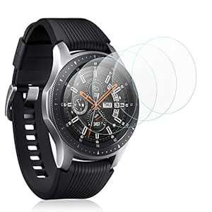 Mwoot 4 Pieces Tempered Glass Screen Protector Compatible Samsung Galaxy Watch 42MM Samsung Gea