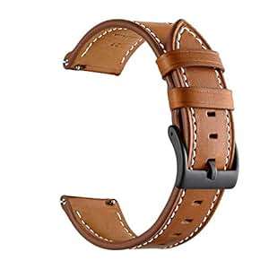 Sunneey Watch Strap Samsung Gear Sport S4/Garmin VivoActive 3 Genuine Leather Replacemen (brown)