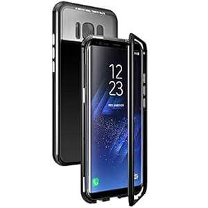 QLTYPRI Case Samsung Galaxy Note 8 Ultra Thin Metal Frame Case Lightweight Magnetic Adsorption A