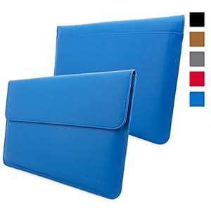 iPad Pro 12.9 2017 and 2015 Sleeve Snugg Electric Blue Leather Sleeve Case Lifetime Guarantee