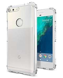 Google Pixel XL Case Spigen Crystal Shell Extra Shock-Absorb Crystal Clear Clear back panel Engine