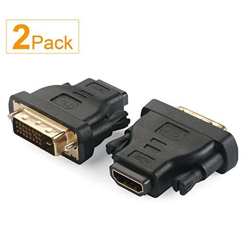 DVI to HDMI Adapter/HDMI to DVI Converter Bi-directional;SHD DVI Male to HDMI Fe