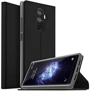 DOOGEE MIX 2 Case iBetter Flip Cover Well Full Range Protection High Quality PU Case Cover D (Black)