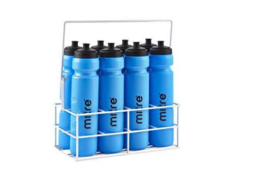 Mitre Metallic Crate & Water Bottles-Blue, 1 Litres