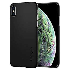 Spigen Thin Fit iPhone Xs Case iPhone X Case 5.8 Premium Matte Finish Coating Non (Matte Black)