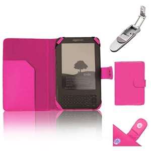 Xtra-Funky Exclusive PU Leather Book Wallet Folio Style Case For Kindle 3 Black 6 E-ink Dis