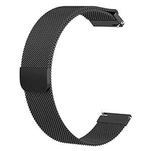 Diuspeed Replacement Milanese Magnetic Watch Strap 20 mm Strap Samsung Galaxy Watch 42 m (Black)