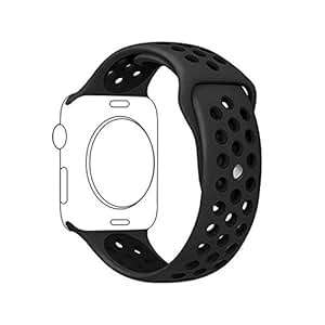 Ontube 42MM Soft Silicone Replacement Band with Ventilation Holes for Apple Watch Series 2 Series 1