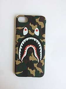 Fashion Bape Shark Face for iPhone 7 Camo Green