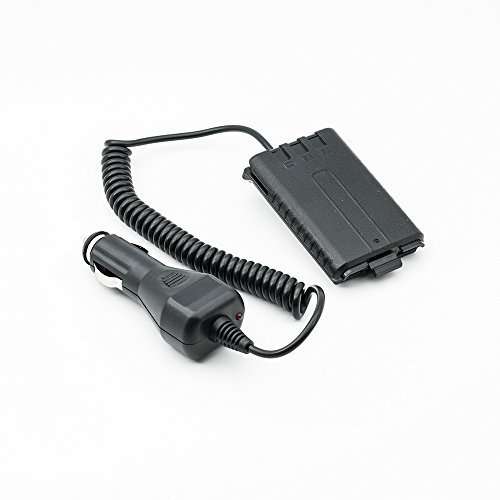 QUMOX DC 12V Car Charger Battery Eliminator for Baofeng Dual Band Radio UV 5R 5RA 5RE
