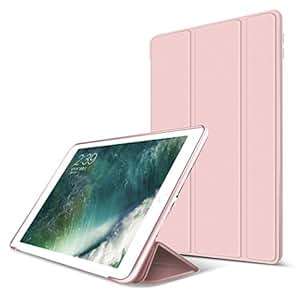 iPad Air Case GOOJODOQ iPad Air PU Leather Smart Case Cover With Magneti (For iPad air 2)(rose gold)