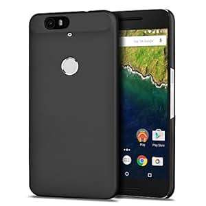 Nexus 6P Case - Rubberized Hard PC Back Case Cover for Google Nexus 6P Case - Black