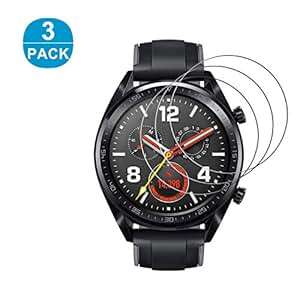 RBEIK Huawei Watch GT Screen Protector Glass 3 PACK Premium 9H Hardness Tempered Glass Screen Protec