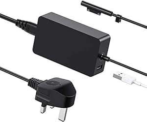65W Surface Pro Charger Surface Pro 3 4 5 & 6 Charger Surface Laptop & Surface Go Charger 15V (65W)