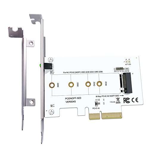 Explomos M Key PCIE X4 Adapter M.2 PCIE to PCIE 3.0 X4 Adapter for PCIE (NGFF) S