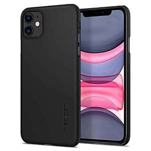 Spigen Thin Fit Designed iPhone 11 Case Durable Hard PC Matte Finish Case iPhone 11 2019 Bla