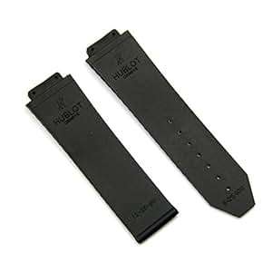 Niulyled Wrist Strap 24mm Silicone BPlastic Black Watch BHUBLOT