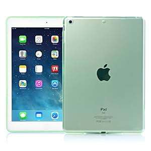 Transparent Silicone TPU Cover For Apple iPad 9.7 NEW iPad 2017 Protective Case (Transparent Green)