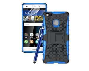 VAK Heavy Duty Armour Tough ShockProof Builder Hard Back Case Cover Pouch With Stand For Huawei P8