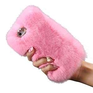 Fortan Warm Fluffy Villi Fur Plush Wool Bling Case Cover Skin For iPhone 6 Plus,For iPhone 6S Plus