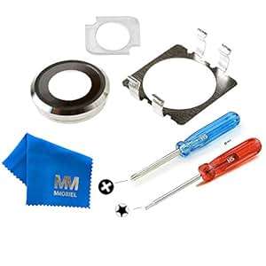 MMOBIEL Back Rear Camera Lens for iPhone 6 Plus/6S Plus 5.5 Silver Cover Ring Assembly Replacement i