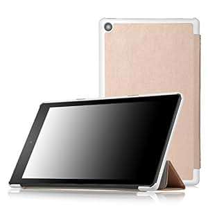 IVSO All-New Fire HD 8 Case Slim Smart Cover Case for All-New Fire HD 8in 2016 Tablet Gold
