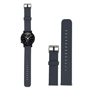 Pinhen 18MM Smart Watch Bands Silicone Strap BHuawei Withings Activite (18MM Silicone Grey)