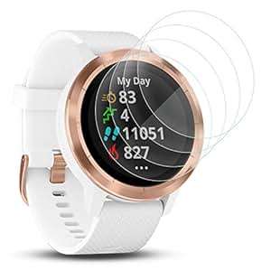 Screen Protector Garmin Vivoactive 3 4 Pack 9H Hardness High Definition Full Coverage Cover Temp
