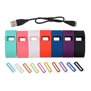 XCSOURCE 7pcs Colorful Band Cover Slim Designer Sleeve Protector with Buckle for Fitbit Charge HR T