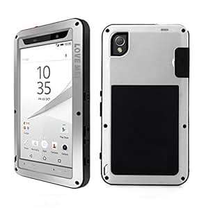 Sony Xperia Z5 Premium Case, Eastcoo Armor Tank Aluminum Metal Bumper Heavy Duty Bumper Gorilla Gla