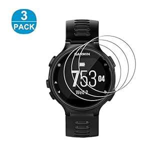 Garmin Forerunner 735XT Screen Protector Glass 3 PACK RBEIK Premium 9H Hardness Tempered Glass Scree