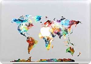 Macbook Sticker Stillshine Unique Elegant Design Vinyl Decal Skin Sticker For MacB (Color World Map)
