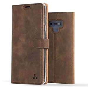 Snakehive SAMSUNG NOTE 9 case Luxury Genuine Leather Wallet Viewing StCard Slots Flip C