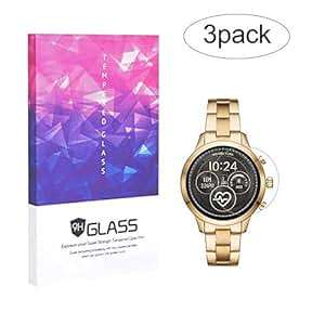 BECROWM EU 3 PACK Michael Kors Access Runway 2018 Watch Tempered Glass Screen Protector Full Coverag