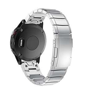 Garmin Fenix 5S/Fenix 5S Sapphire Strap HARRYSTORE Genuine Stainless Steel Bracelet Quick Replac
