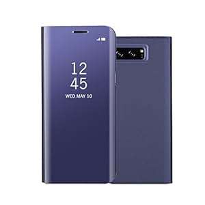 Funda Mirror Plating Flip Case for Samsung Galaxy Note 8 Purple