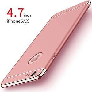 PRO-ELEC iPhone 6/6s Case iPhone 6/6s Cover Screen Protector Included 3 in 1 Electroplate Metal Anti