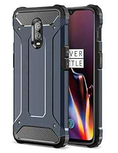 TITACUTE OnePlus 6T Case Ultra Thin OnePlus 6 T Case Soft TPU Case Cover PC Hard Ca (Navy Blue)