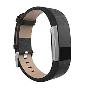 EloBeth For Fitbit Charge 2 Band Luxury Genuine Leather Bracelet Strap Replacement Band Leather Cove
